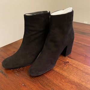 Stuart Weitzman Shoes | Stuart Weitzman Bacari Black Suede Ankle Bootie